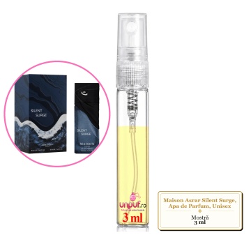 Mostra fiola din Parfumul Maison Asrar Silent Surge, Apa de Parfum, Unisex, decant sticla cu pulverizator - Img 3