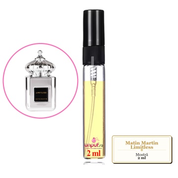 Mostra fiola din Parfumul Matin Martin Limitless, decant sticla cu pulverizator