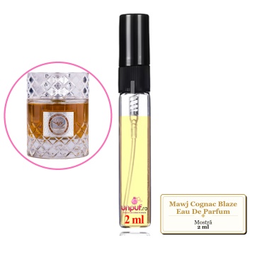 Mostra fiola din Parfumul Mawj Cognac Blaze Eau De Parfum, decant sticla cu pulverizator