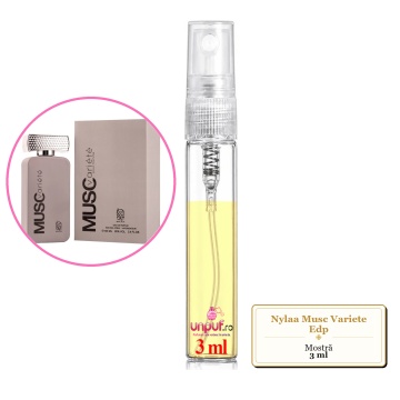 Mostra fiola din Parfumul Nylaa Musc Variete Edp, decant sticla cu pulverizator - Img 3