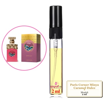 Mostra fiola din Parfumul Paris Corner Minya Caramel Dulce, decant sticla cu pulverizator