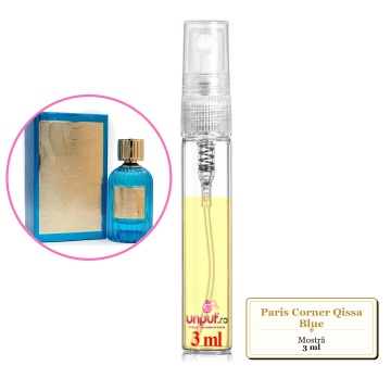 Mostra fiola din Parfumul Paris Corner Qissa Blue, decant sticla cu pulverizator - Img 2