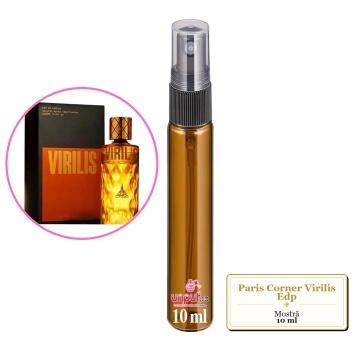 Mostra fiola din Parfumul Paris Corner Virilis Edp, decant sticla cu pulverizator