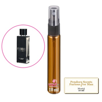 Mostra fiola din Parfumul Pendora Scents Furious For Man, decant sticla cu pulverizator
