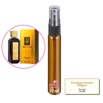 Mostra fiola din Parfumul Pendora Scents Milano, decant sticla cu pulverizator