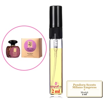Mostra fiola din Parfumul Pendora Scents Milano Empress, decant sticla cu pulverizator