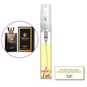 Mostra fiola din Parfumul Pendora Scents Veracious Oud Nuit, decant sticla cu pulverizator - Img 3