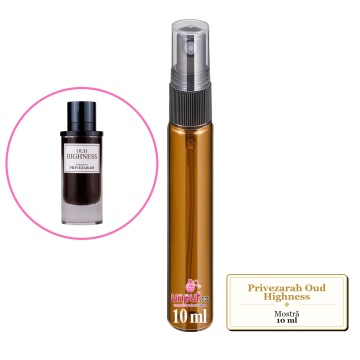 Mostra fiola din Parfumul Privezarah Oud Highness, decant sticla cu pulverizator