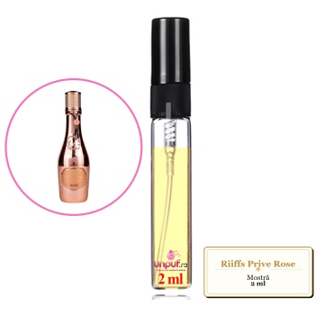 Mostra fiola din Parfumul Riiffs Prive Rose, decant sticla cu pulverizator