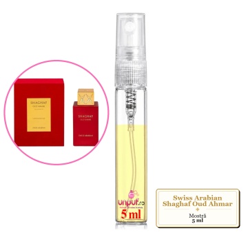 Mostra fiola din Parfumul Swiss Arabian Shaghaf Oud Ahmar, decant sticla cu pulverizator - Img 4