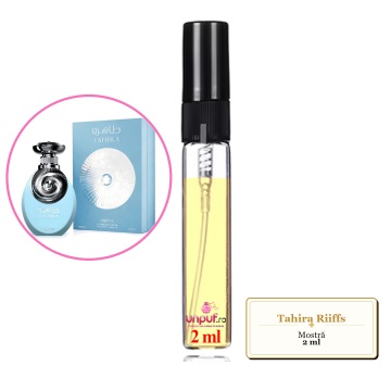 Mostra fiola din Parfumul Tahira Riiffs, decant sticla cu pulverizator