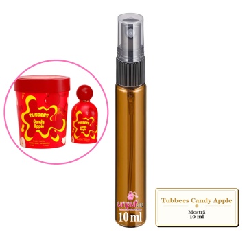 Mostra fiola din Parfumul Tubbees Candy Apple, decant sticla cu pulverizator