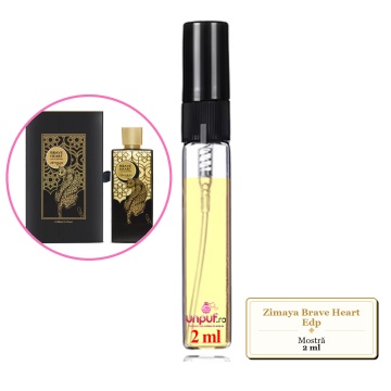 Mostra fiola din Parfumul Zimaya Brave Heart Edp, decant sticla cu pulverizator - Img 2