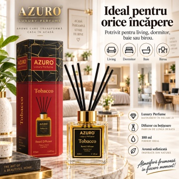 Odorizant Cameră Azuro Tobacco Luxury Perfume – 100 ml - Img 3