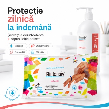 Pachet igiena mainilor Klintensiv Professional – 500 ml + 70 buc - Img 5