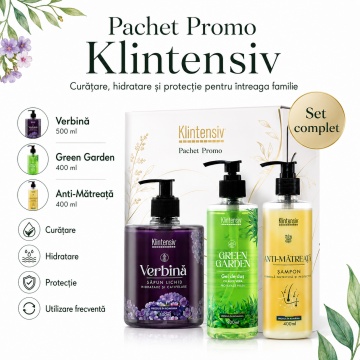 Pachet ingrijire completa Klintensiv – sapun lichid Verbina 500 ml, 500 ml + 400 ml - Img 5