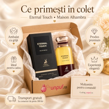 Parfum Arăbesc Alhambra Eternal Touch Maison Alhambra 80 ml, Apă de Parfum Unisex, Damă și Bărbat, Aromă Oriental Modernă, Inspirat Tobacco Vanille - Img 4