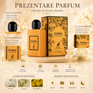 Parfum Arăbesc Alhambra Floral Profumo Maison Alhambra 100 ml, Apă de Parfum Damă, Aromă Floral Fructată, Inspirat Gucci Bloom - Img 3