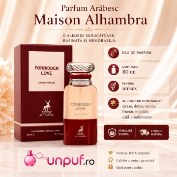 Parfum Arăbesc Alhambra Forbidden Love Maison Alhambra 80 ml, Apă de Parfum Unisex, Damă și Bărbat, Aromă Oriental Modernă, Inspirat Lost Cherry - Img 9