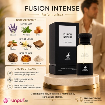 Parfum Arăbesc Alhambra Fusion Intense Maison Alhambra 80 ml, Apă de Parfum Unisex, Damă și Bărbat, Aromă Oriental Ambrată, Inspirat Fabulous - Img 9