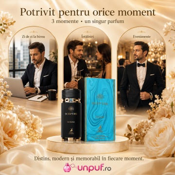 Parfum Arăbesc Alhambra Sceptre Oceana 100 ml, Apă de Parfum Bărbați, Maison Alhambra, Inspirat Gemme Orom, Aromă Acvatic Proaspătă cu Grapefruit, Note Marine, Bergamotă, Lămâie, Lavandă, Note Ozonice, Salvie, Cedru, Ambroxan și Mosc - Img 6