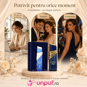 Parfum Arăbesc Alhambra Vogue Night 100 ml, Apă de Parfum Unisex, Damă și Bărbat, Maison Alhambra, Inspirat Chant d'Extase, Aromă Oriental Ambrată Dulce Marină cu Bergamotă, Condimente, Fructe Dulci, Iasomie, Lemn de Santal, Trandafir, Patchouli, Ambră, M - Img 6