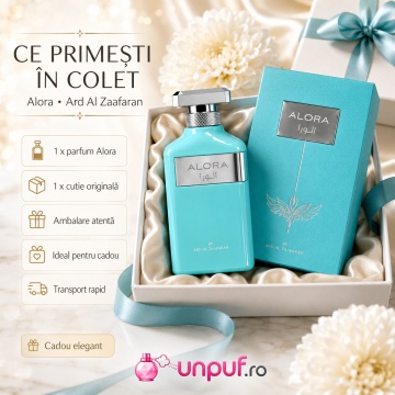Parfum Arăbesc Alora Ard Al Zaafaran 100 ml, Apă de Parfum Unisex Damă și Bărbat, Aromă Floral Fructată Inspirată de La Vie Est Belle - Img 4