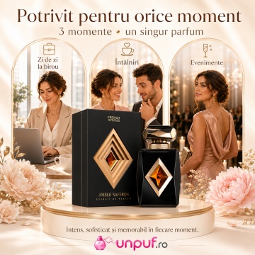 Parfum Arăbesc Amber Saffron French Avenue 80 ml, Extrait de Parfum Unisex, Damă și Bărbat, Inspirat Baccarat Rouge 540, Aromă Oriental Ambrată cu Șofran, Iasomie, Amberwood, Flori Albe, Ambră Lemnoasă, Cedru și Rășini - Img 6