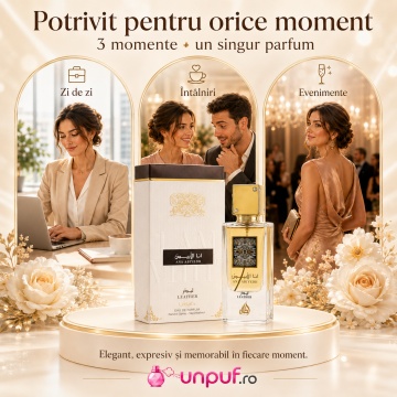 Parfum Arăbesc Ana Abiyedh Leather Lattafa 60 ml, Apă de Parfum Unisex, Damă și Bărbat, Inspirat Irish Leather Memo Paris, Aromă Pielărie Lemnos Condimentată cu Boabe de Ienupăr, Cardamom, Piper Roz, Zmeură, Ghimbir, Stânjenel, Trandafir, Ambră și Mosc Al - Img 6