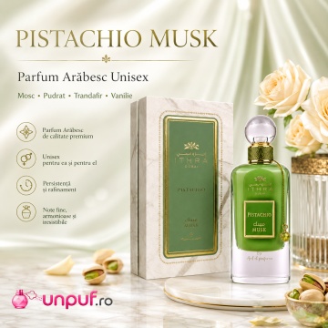 Parfum Arăbesc Ard Al Zaafaran Ithra Pistachio 100 ml, Apă de Parfum Unisex Damă și Bărbat, Aromă Gurmand Orientală cu Fistic, Cardamom, Citrice, Ciocolată Albă, Frișcă, Flori Albe, Mosc și Vanilie - Img 3