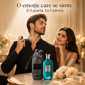 Parfum Arăbesc Ard Al Zaafaran Mousuf Ramadi 100 ml, Apă de Parfum Unisex, Damă și Bărbat, Inspirat Ultra Male, Aromă Oriental Arabescă cu Bergamotă, Condimente, Șofran, Iasomie, Lemn de Santal, Trandafir, Oud, Ambră, Mosc și Vanilie - Img 5
