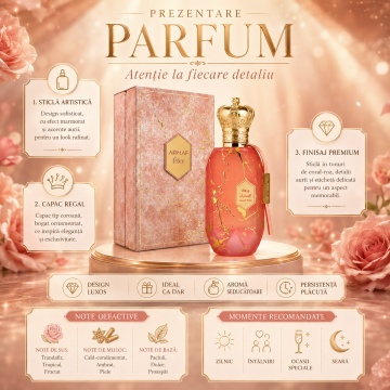 Parfum Arăbesc Armaf Eter Desert Rose 100 ml, Apă de Parfum Damă, Aromă Floral Orientală Inspirată de Oud Satin Mood - Img 3