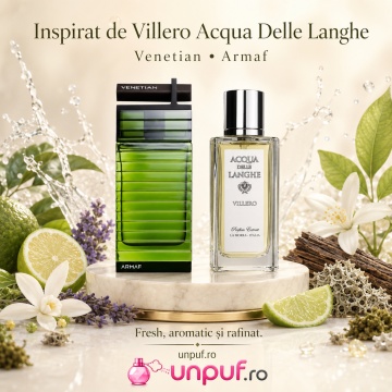 Parfum Arăbesc Armaf Venetian Pour Homme 100 ml, Apă de Parfum Bărbat, Aromă Aromatic Lemnoasă, Fresh, Masculină și Elegantă, Inspirată de Villero Acqua Delle Langhe - Img 8