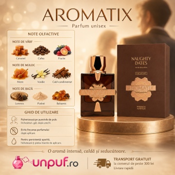Parfum Arăbesc Aromatix Naughty Dates Extract de Parfum 100 ml, Unisex, Damă și Bărbat, French Avenue, Inspirat Sticky Dates, Aromă Gourmand cu Fructe Uscate, Curmale, Miere, Scorțișoară, Nuci, Tonka, Pralină, Ambră, Lemn de Santal, Mosc și Vanilie - Img 9