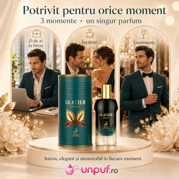 Parfum Arăbesc Bărbat Glacier Bold Maison Alhambra 100 ml, Apă de Parfum, Aromă Lemnos Aromatică Inspirată de Le Beau Le Parfum, cu Bergamotă, Ananas, Iris, Ghimbir, Nucă de Cocos, Lemn, Ambră, Boabe de Tonka, Vanilie și Lemn de Santal - Img 6