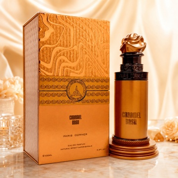 Parfum Arăbesc Caramel Bash 100 ml Paris Corner, Apă de Parfum Unisex Damă și Bărbat, Aromă Gurmand Caramel, Orientală, Caldă, Cremoasă și Rafinată, Inspirată de Caramel Oud Theodoros Kalotinis