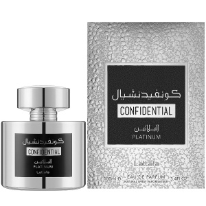 Parfum Arăbesc Confidential Platinum Lattafa 100 ml, Apă de Parfum Bărbați, Aromă Lemnos Aromatică Fresh Sportivă cu Chiparos, Bergamotă, Citrice, Piper Negru, Note Marine, Note Lemnoase, Tămâie, Ambră Gri, Labdanum, Mosc și Mușchi - Img 11
