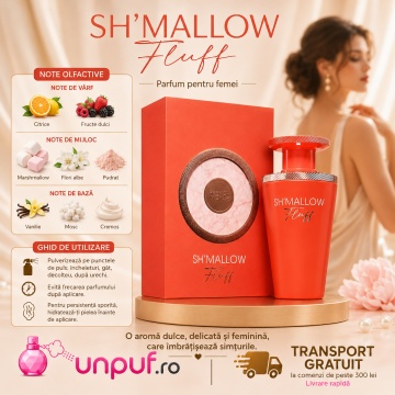 Parfum Arăbesc Damă Shmallow Fluff French Avenue 100 ml, Apă de Parfum, Inspirat de Yum Bujee Marshmallow Kayali, Aromă Gourmand Dulce cu Citrice, Fructe Dulci, Marshmallow, Flori Albe, Vanilie, Mosc și Acord Cremos - Img 9