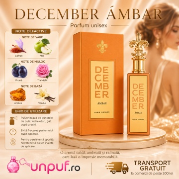 Parfum Arăbesc December Ambar 100 ml Paris Corner, Apă de Parfum Unisex Damă și Bărbat, Aromă Oriental Ambrată, Caldă, Balsamică, Vanilată și Rafinată, Inspirată de Ambre Supermassive - Img 9