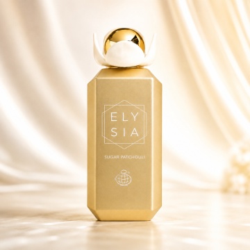 Parfum Arăbesc Elysia Sugar Patchouli Fragrance World 100 ml, Apă de Parfum Damă, Aromă Gourmand Patchouli Dulce cu Fructe Roșii, Bergamotă, Zahăr Brun, Tonka, Caramel, Flori Albe, Patchouli, Ambră, Mosc și Vanilie - Img 2