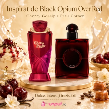 Parfum Arăbesc Emir Cherry Gossip Eau de Parfum 100 ml, Damă, Aromă Fructat Gourmand Cireșe, Dulce, Intensă și Feminină, Inspirată de Black Opium Over Red - Img 8