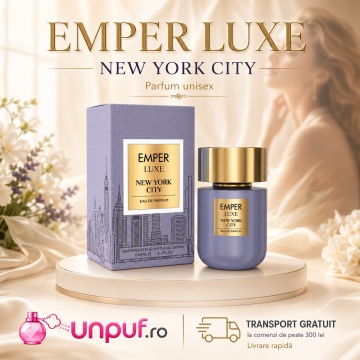 Parfum Arăbesc Emper Luxe New York City 100 ml, Apă de Parfum Unisex, Damă și Bărbat, Inspirat New York Giorgio Armani, Aromă Oriental Ambrată Fresh Woody cu Citrice, Condimente, Șofran, Rășini, Flori Albe, Note Balsamice, Cedru, Ambră, Mosc și Vanilie - Img 10