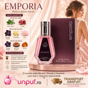 Parfum Arăbesc Emporia Eau de Parfum 50 ml, Damă, Aromă Floral Fructată cu Mosc, Fructe Roșii, Bergamotă, Pară, Bujor, Iasomie, Mosc Alb și Vanilie, Inspirată de Euphoria Calvin Klein - Img 9