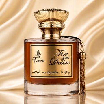 Parfum Arăbesc Fire Your Desire Emir 100 ml, Apă de Parfum Unisex Damă și Bărbat, Aromă Oriental Gourmand Băuturi Fine, Coniac, Scorțișoară, Alune, Curmale, Pralină și Vanilie, Inspirată de Angels' Share Kilian - Img 2
