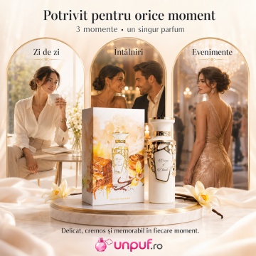 Parfum Arăbesc Fragrance World Creme Of Clouds 100 ml, Apă de Parfum Unisex, Damă și Bărbat, Aromă Oriental Lemnoasă cu Bergamotă, Condimente, Șofran, Lemn Cald, Trandafir, Oud, Patchouli, Ambră și Mosc - Img 6