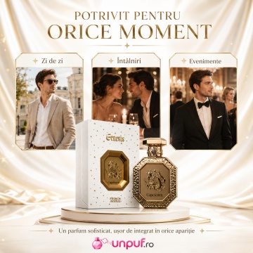 Parfum Arăbesc Genesis Capricorn French Avenue 90 ml, Apă de Parfum Unisex, Damă și Bărbat, Inspirat Babycat, Aromă Aromatic Orientală Ambrată și Vanilată cu Citrice, Condimente, Note Proaspete, Flori Albe, Lavandă, Note Calde, Lemn de Cedru, Ambră, Mosc, - Img 6