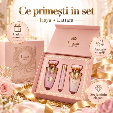 Parfum Arăbesc Gift Set Haya 100Ml + 12 Ml Hairmist - Img 2