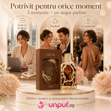 Parfum Arăbesc Grow French Avenue 100 ml, Apă de Parfum Unisex, Damă și Bărbat, Inspirat Tonka Sarrapia, Aromă Aromatic Orientală Dulce Lemnoasă cu Vanilie, Fructe Dulci, Condimente Proaspete, Lemn, Trandafir, Tonka, Ambră și Mosc - Img 6