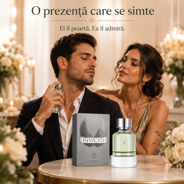 Parfum Arăbesc Invicto Fragrance World 100 ml, Apă de Parfum Bărbat, Aromă Aromatic Acvatică Proaspătă cu Grapefruit, Acord Marin, Mandarină, Dafin, Iasomie, Ambergris, Patchouli, Lemn de Guaiac și Mușchi - Img 5