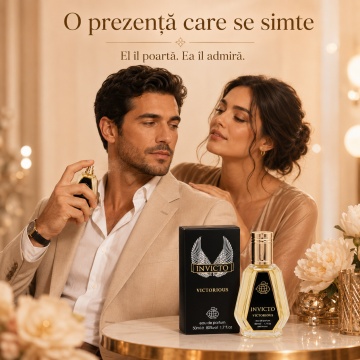 Parfum Arăbesc Invicto Victorious Fragrance World 50 ml, Apă de Parfum Bărbat, Aromă Aromatic Acvatică Proaspătă cu Grapefruit, Acord Marin, Mandarină, Dafin, Iasomie, Ambergris, Patchouli, Lemn de Guaiac și Mușchi - Img 5